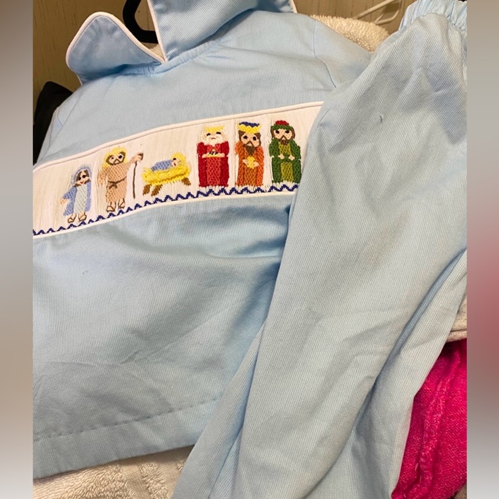 Nativity scene smock outfit 🩵